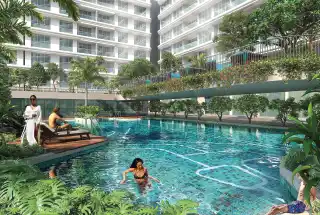 Swimming pool at Metro Satyam Kharghar residential project